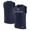NIKE NIKE NAVY TENNESSEE TITANS MUSCLE TRAINER TANK TOP