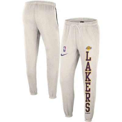 Nike Men's Oatmeal Los Angeles Lakers 75th Anniversary Courtside Fleece Pants