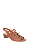 Bella Vita Zamira Womens Leather Ankle Strap Strappy Sandals In Dark Tan Leather
