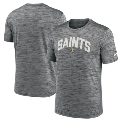 Nike Gray New Orleans Saints Sideline Velocity Athletic Stack Performance T-shirt