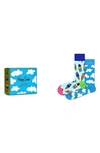 Happy Socks 2 Pack Sunny Day Socks Gift Set In Multi In Blue
