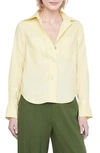 Vince Linen Blend Button-up Shirt In Pomelo