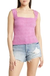 Free People Love Letter Floral Knit Camisole In Wildberry