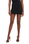 Good American Scuba Crystal Side Slit Mini Skirt In Black001