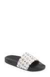 MCM MONOGRAM SLIDE SANDAL