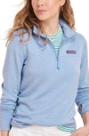 Vineyard Vines Dreamcloth Relaxed Half Zip Sweatshirt In Ocean Breeze Heather