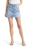 Paige Jessie High-waisted Denim Skirt In Leisha Destructed