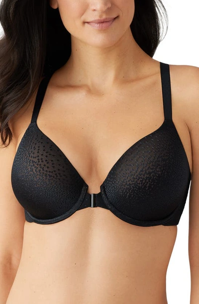 Wacoal Back Appeal Front-close T-shirt Bra In Black