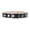 Alexander Mcqueen Eyelets Leather Belt In Black