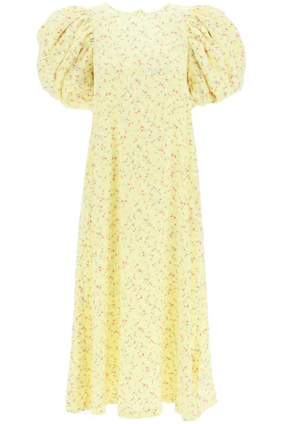 Rotate Birger Christensen Duddi Long Dress In Yellow