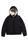 Save The Duck Navy Cory Puffer Jacket In Black
