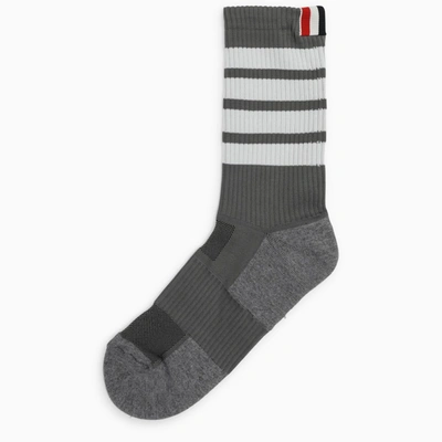 THOM BROWNE THOM BROWNE GREY SPORTS SOCKS