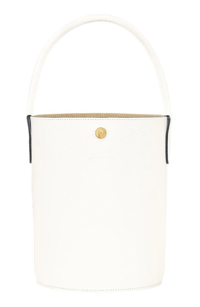 Longchamp Épure Leather Bucket Bag In White ModeSens