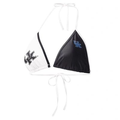 G-iii 4her By Carl Banks Women's  Black, White Kentucky Wildcats Play Action Bikini Top