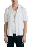 Rag & Bone Archer Geometric-knit Cotton Shirt In Ivory