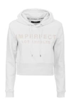 IMPERFECT IMPERFECT WHITE COTTON WOMEN'S SWEATER