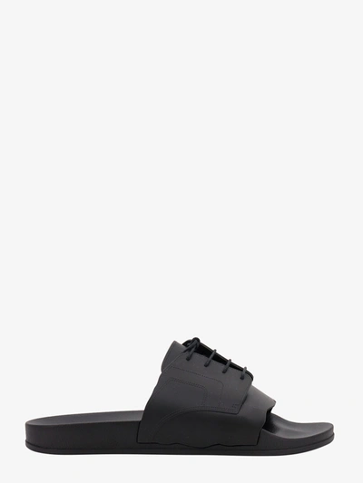 Maison Margiela Rubber Sliders In Black