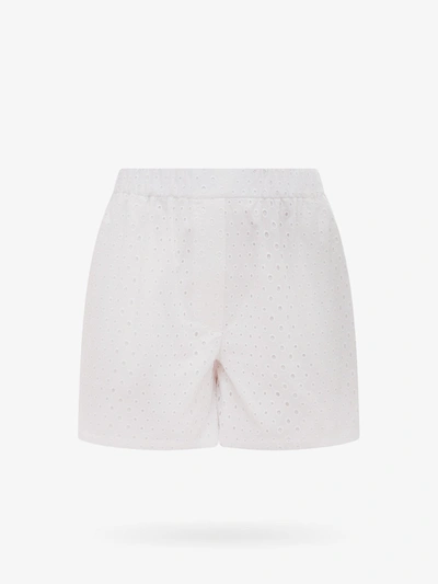 Kenzo Broderie Anglaise Cotton Shorts In White