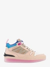 Moncler Pivot Mid Leather And Ripstop-trimmed Suede Sneakers In Multicolor