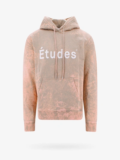 Etudes Studio Organic Cotton Sweatshirt With Frontal Logo In Beige