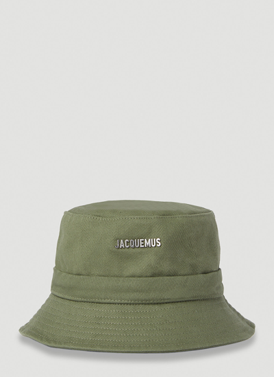 Jacquemus Khaki 'the Gadjo' Bucket Hat In Green