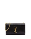 Saint Laurent Kate Small Reversible Suede And Leather Shoulder Bag In Black