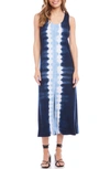 Karen Kane Tie Dye Front Slit Midi Dress In Tie Dye