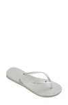Havaianas Slim Glitter Flip Flop In White
