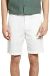 Theory Zaine Patton Organic Cotton Shorts In Stone White