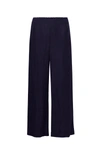 Anemos The Keaton Wide Leg Pant In Linen Cupro In Navy