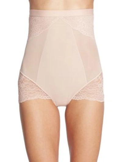 Spanx Spotlight On Lace High-waisted Briefs In Clean White