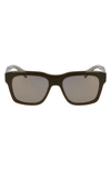 FERRAGAMO 56MM POLARIZED RECTANGULAR SUNGLASSES