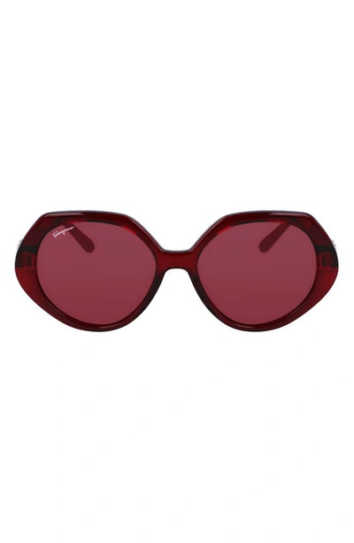 FERRAGAMO 58MM MODIFIED OVAL SUNGLASSES