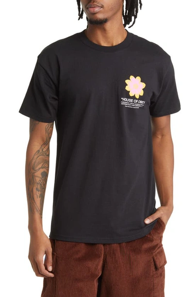 Obey House Of Flower Graphic Tee In Black