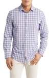 Mizzen + Main Leeward Check Stretch Performance Button-up Shirt In Provence Multi Plaid