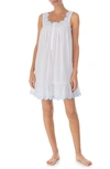 EILEEN WEST EMBROIDERED LACE COTTON CHEMISE