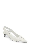 Courrèges Racer Leather Pumps In Heritage White