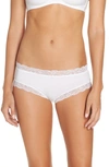 Hanro Lace-trim Cotton High-leg Hipster Briefs In White 101