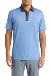 Mizzen + Main Versa Geometric Print Performance Golf Polo In Provence Geo Print