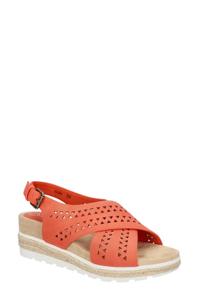 Bella Vita Cosette Slingback Espadrille Sandal In Coral