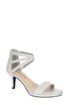 Bella Vita Everly Strappy Sandal In Silver Glitter