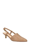 Bella Vita Kaisley Pointed Toe Slingback Pump In Beige