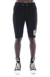 Cult Of Individuality Graphic Cotton Sweat Shorts In Black