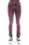 Cult Of Individuality Punk Super Skinny Jeans In Ruby Red In Ruby Red