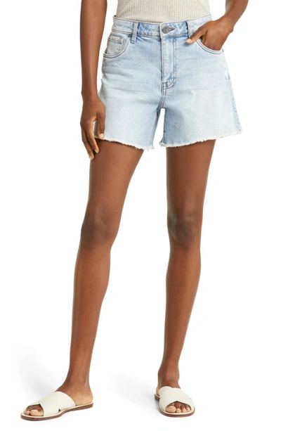 Kut From The Kloth Jane Fray Hem High Waist Denim Shorts In Full