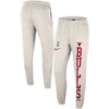 Nike Men's Oatmeal Los Angeles Lakers 75th Anniversary Courtside Fleece Pants In Ash