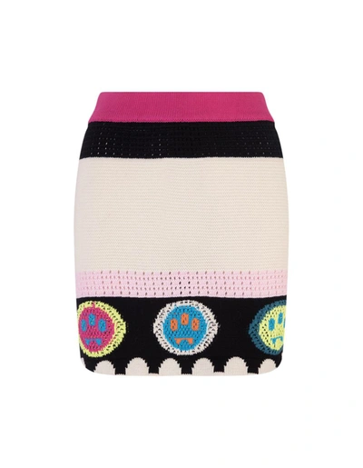 Barrow Multicoloured Short Skirt With Logos In Multicolor