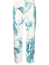 F.r.s . F.r.s. Wide-leg Printed Cotton Trousers In White