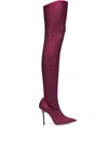 Gedebe Crystal Embellishment Heel Boots In Bordeaux