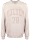 Golden Goose Journey M's Regular Crewneck Sweatshirt/ Golden 78 In 25235 Shadow Gray